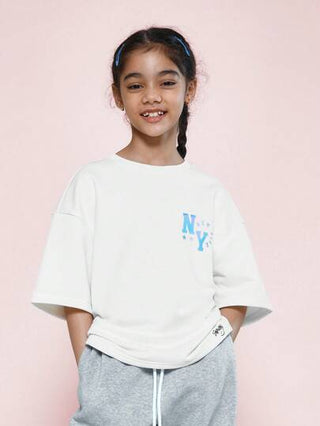 girls-sets SUMWON طقم فتيات المراهقة من تيشيرت مُقاس كبير وبنطلون جوجر بطباعة هولوغرافية قطعتين