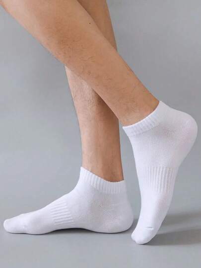 6 أزواج جوارب قصيرة قابلة للتنفس مرنة جدًا من اللكرا المنسوجة للرجال مناسبة للارتداء اليومي، للجيم