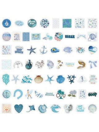 60 قطعة من ملصقات الحفيدة الساحلية ملصقات إسكتشية للتجميع ، اليومية ، اللابتوب ، الواقي الخلفي ، لوح التزلج ، زجاجة المياه ، الكمبيوتر ، الهاتف ، الكرتون ، الخوذة الصلبة ، ملصقات السيارة والديكورات