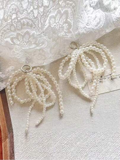 2 قطعة/مجموعة من إكسسوارات الأحذية،شريط بوت قابل للفصل مزين بالسلاسل اللولبية واللؤلؤ الأبيض والفراشات، إكسسوارات أنيقة وجذابة للأحذية مناسبة للربيع والصيف