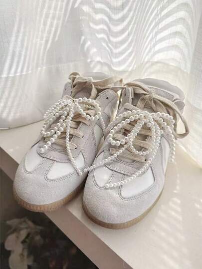 2 قطعة/مجموعة من إكسسوارات الأحذية،شريط بوت قابل للفصل مزين بالسلاسل اللولبية واللؤلؤ الأبيض والفراشات، إكسسوارات أنيقة وجذابة للأحذية مناسبة للربيع والصيف