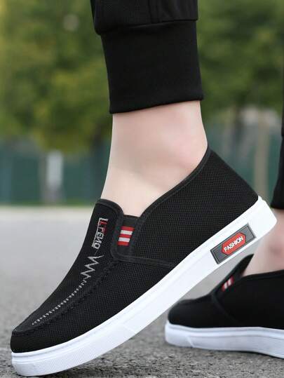 أحذية كاجوال رجالية خفيفة الوزن قابلة للتنفس من القماش بتصميم كلاسيكي موديل 2024رمضان