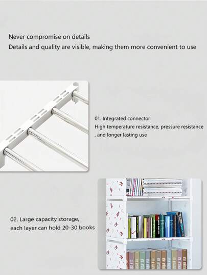 مجموعة رف تخزين متعدد الوظائف، رف كتب مركب بسهولة، رف تخزين قابل للتراكم واقف على الأرض، رف منظم تخزين قابل للإزالة، رف تخزين مرافق للمنزل والغرفة والنوم والمطبخ والصالة والمدرسة والسكن الجامعي