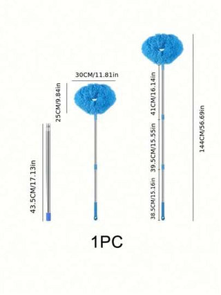 قطعة واحدة من شفرة مكيف السقف القابلة للتمديد من الألياف الدقيقة مع رأس قابل للغسيل - مثالي لأسقف المرتفعة وأثاث السيارة وتنظيف مكيف السقف
