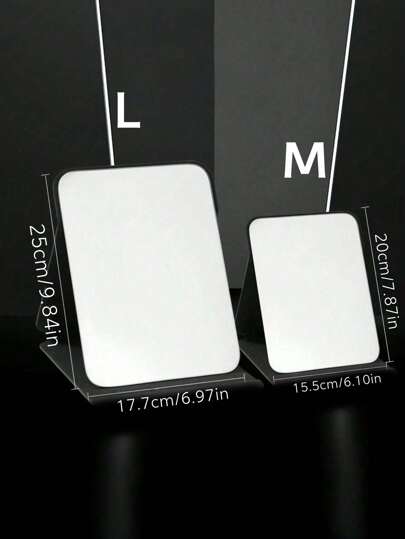 SHEIN قطعة واحدة من مرآة المكياج البسيطة للحمام والنوم، مرآة محمولة للطالب بمكتب ذاتي الصيانة, مرآة تستخدم على المكتب, مرآة للمجوهرات محمولة باليد, مرآة طاولة قابلة للتعديل, مرآة طاولة تسريح للطالب بالسكن الجامعي, ديكور منزلي, إكسسوارات حمام وتجميل لموسم