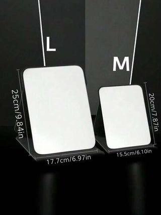 SHEIN قطعة واحدة من مرآة المكياج البسيطة للحمام والنوم، مرآة محمولة للطالب بمكتب ذاتي الصيانة, مرآة تستخدم على المكتب, مرآة للمجوهرات محمولة باليد, مرآة طاولة قابلة للتعديل, مرآة طاولة تسريح للطالب بالسكن الجامعي, ديكور منزلي, إكسسوارات حمام وتجميل لموسم