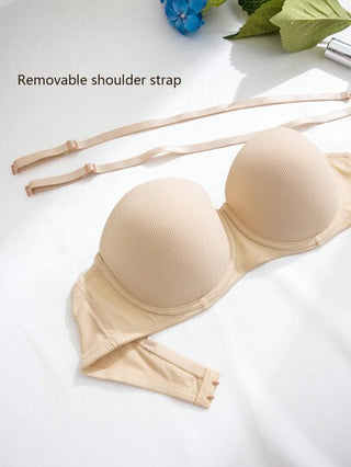 Shein Underwear&Sleepwear Basics 6قطع صدريات بدون إطار بأنماط جاكار منمنمة ذات لون أحادي للوقت الحر