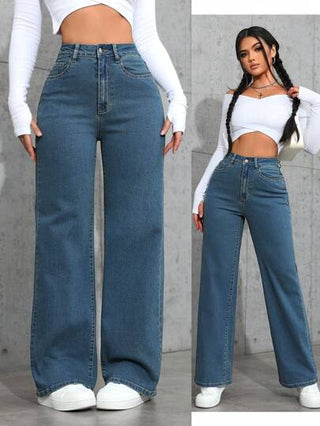 SHEIN ICON جينز مستقيم الساق مغسول بشكل عادي