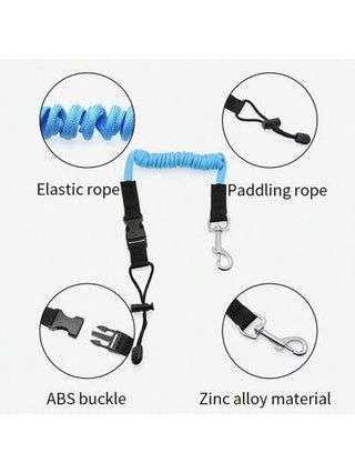 1قطعة حبل أمان متعدد الألوان لمجاذيف القوارب النفاثة من KOETSU، حبل ثابت لألواح التجديف، حبل مطاطي