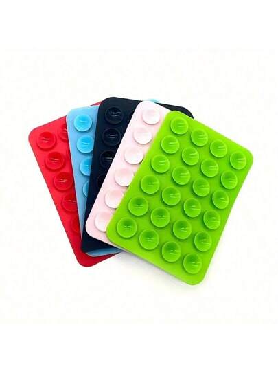 مقبض هاتف من السيليكون به كوب شفط متوافق مع هواتف آيفون وأندرويد، حامل سيلفي وفيديو، مسكة مربوطة بالإصبع