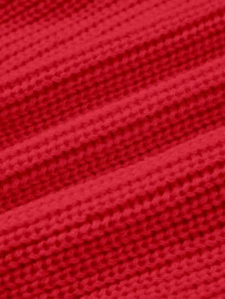 تيشيرتات بناتي Cozy Pixies كنزة صوفية بياقة طاقم كاجوال للأطفال البنات لون أحمر