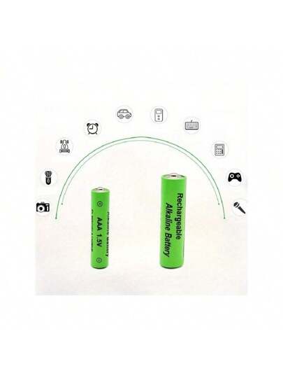 4قطع بطاريات قابلة لإعادة الشحن سعة كبيرة 1.5فولت AA/AAA مع شاحن USB - حل قوي وطويل الأمد للألعاب الإلكترونية والتحكم عن بعد والشاشات وفرش الأسنان الكهربائية (هذه البطارية مناسبة فقط للشحن باستخدام هذا الشاحن)