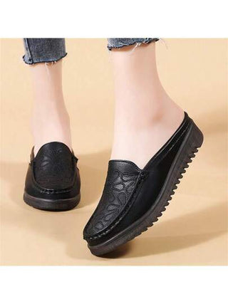 صندل بدون ظهر قابل للارتداء من الخلف، مقاس كبير، أشرطة مغلقة على الأصابع للأمهات، مناسب للربيع والصيف