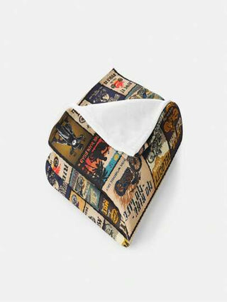 بطانية ناعمة ذات تصميم دراجة نارية، قطعة واحدة قماش فلانيل مناسبة للاستخدام في غرفة النوم،مفرش للنزهات،بطانية للسفر، بطانية صوفية، لحاف، بطانية ناعمة ومفضفضة،بطانية للموسم البارد والحار،مناسبة للاستخدام في المنزل والسفر،هدية مثالية دافئة وناعمة...