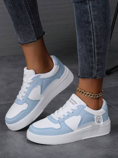 أحذية رياضية كاجوال للنساء، أحذية تزلج خفيفة الوزن بطراز شارع أزياء