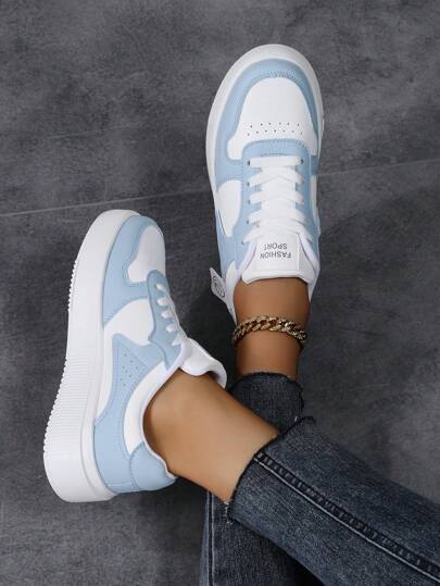 أحذية رياضية كاجوال للنساء، أحذية تزلج خفيفة الوزن بطراز شارع أزياء