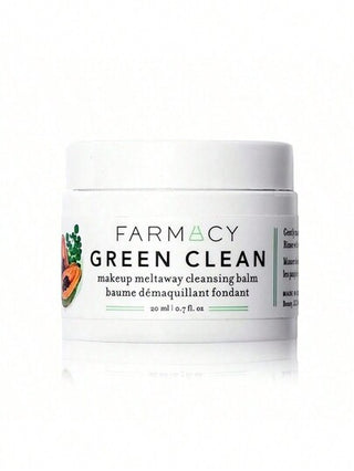 Farmacy بالم إزالة المكياج Green Clean ينعم ويذوب الشوائب لجميع أنواع البشرة مع خلاصة الإكيناسيا الخضراء (GreenEnvy(TM))، وزيوت شجرة المورينجا وزيت بذور عباد الشمس - 0.6 أوقية / 20 مل