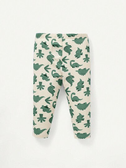 Cozy Pixies مجموعة بنطلون ديناصور مطبوع للأطفال الصبية عدد 2 قطعة