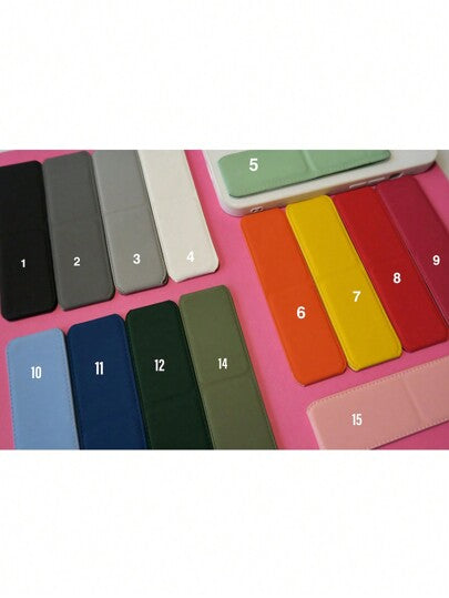 حامل هاتف خلفي بقاعدة الوان عادية ، قاعدة طولية قابلة للطي على سطح المكتب ، حامل هاتف متوافق مع آيفون وهواتف أندرويد، هدية لأعياد الميلاد والعائلة والأصدقاء ، ملحقات الهاتف