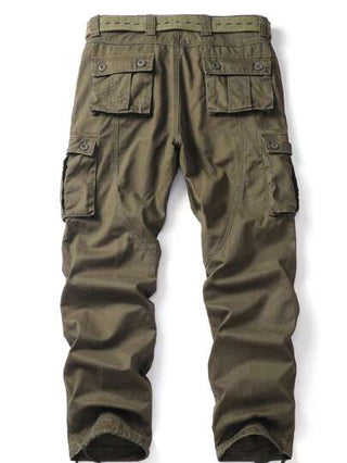 AKARMY بنطلون كاكي رجالي مريح عسكري من AKARMY بجيوب متعددة (بدون حزام)