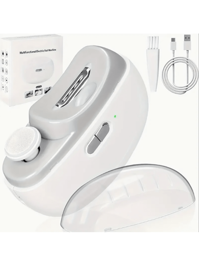 طقم العناية بالأظافر النهائي - مقصات أظافر كهربائية احترافية، طلاءات، صنفرة، ملفات، أدوات تشكيل - مثالي لأظافر المنزل، العلاجات اليومية، أظافر كبار السن، عشاق الأظافر، وكهدية عيد ميلاد مفكرة للعائلة والأصدقاء