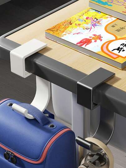 أثاث مكتبي وحدة خطاف قابل للفصل وحمل 1قطعة، حامل جانبي للحقائب لا ينزلق لمكتب الطالب