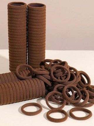 200قطعة/100قطعة/50قطعة/30قطعة/20قطعة شريط للرأس للبنات، شريط للشعر مطاطي لون أسود للاستخدام اليومي، بسيط ومتين، شريط للذيل مكثف، طراز بسيط وأنيق، مرونة عالية ولوازم شعر بلا خياطة مناسبة للحياة اليومية، شعر الاستحمام، الشعر المتقصف، هدايا عيد الميلاد، هداي