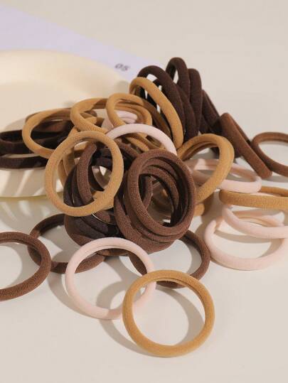 200قطعة/100قطعة/50قطعة/30قطعة/20قطعة شريط رأس للفتيات، شريط رأس مطاطي أسود بلون أحادي للاستخدام اليومي، بسيط ومتين، شريط رأس ذيل حصان سميك، طراز بسيط وأنيق، مرونة عالية وملحقات شعر خالية من الخياطة مناسبة للحياة اليومية، شعر الاستحمام، الشعر المتكسر، هداي