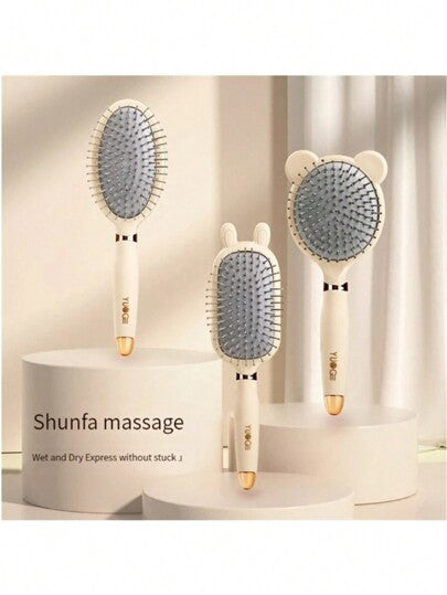 SHEIN مشط تدليك فروة الرأس بماكينة تدليك هوائية للشعر الطويل للنساء ، فرشاة تدليك محمولة للشعر المجعد للبنات ، كليبسات الشعر ، اكسسوارات الشعر ، مستلزمات العودة إلى المدرسة ، عيد الحب ، أعراس عيد الحب ، عيد الميلاد