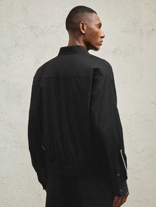 AKNOTIC Business Casual قميص رجالي بتصميم مبطن ضيق من القماش المنسوج، كاجوال