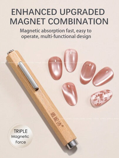 annies قطعة واحدة من أداة تحديد الأظافر في شكل سيجار ذات مغناطيس قوي للطلاء الجيل ذو مظهر عين القطة، مقاس كبير لأدوات الزخرفة على الأظافر