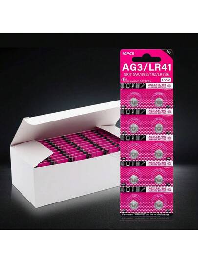 10-100 بطارية خلوية عملة قلوية AG3 1.55 فولت بطاريات زر SR41 192 L736 384 SR41SW CX41 LR41 392 سلسلة مصباح إضاءة الإصبع والساعة