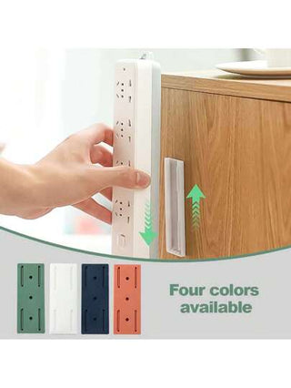 حامل المقبس اللاصق بدون ثقب 2/4/8قطع، مثبت المقبس المكتبي، حامل شريط الطاقة للتركيب على الحائط للمنزل والمكتب، مثبت المقبس المكتبي اللاصق الذاتي لموجهات الواي فاي وأجهزة التحكم عن بعد للمطبخ والمنزل والمكتب لإدارة الكابلات