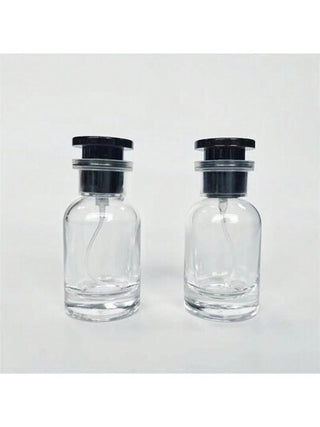 زجاجة عطر زجاجية فاخرة 30مل ، رشاش مستحضرات تجميل ناعم ، وعاء زيوت أساسية زجاجي شفاف محمول، مناسب للسفر قطعة واحدة