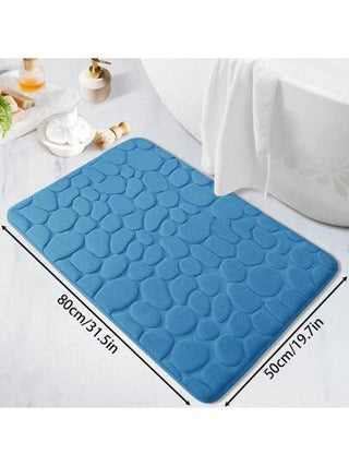 قطعة واحدة سجادة حمام مانعة للانزلاق، سجادة استحمام ناعمة ماصة بنقشة الحصى، سجادة صغيرة مانعة للسقوط ومانعة للرطوبة للاستخدام المنزلي