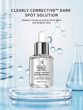 Kiehl's محلول تصحيح البقع الداكنة - يقلل من تصبغ الجلد والعلامات ما بعد حب الشباب - مقاس 0.5 أونصة سائلة/15مل حجم صغير