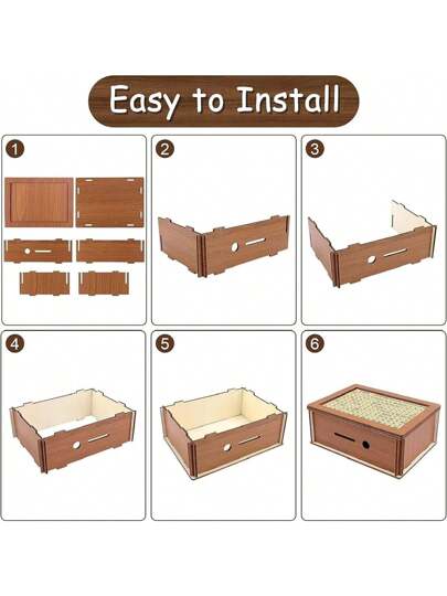 أثاث مكتبي صندوق خشبي جديد للمال مع عداد، وعاء توفير المنزل (يتطلب التجميع)