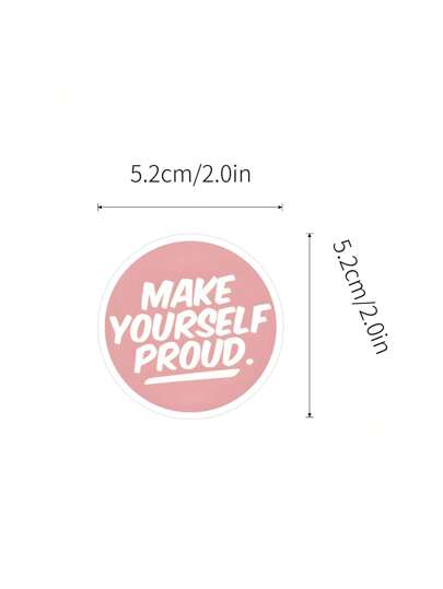 60 قطعة ملصقات إلهامية وردية فينيل ملصقات للألبوم الفني، التدوين، الكمبيوتر المحمول، الصدم، لوح التزلج، زجاجات المياه، الكمبيوتر، الهاتف، الكرتون، خوذة الأمان، ملصقات السيارة