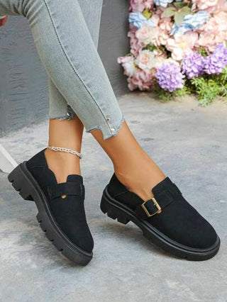 أحذية أوكسفورد حريمي أكسفورد نسائي بنعل سميك 2024، لوفرز ماري جين سهلة الارتداء باللون الأسود، شقق بطراز بريطاني قديم