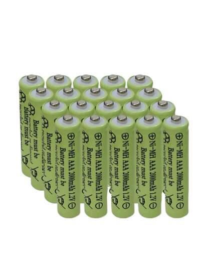 بطاريات قابلة لإعادة الشحن سعة 2000 مللي أمبير للبطاريات من نوع AAA و AA، جهاز شاحن USB مخصص لهذه البطاريات مع وظيفة حماية من القصر الكهربائي (شاحن مناسب فقط لشحن هذه البطاريات)(سيتم شحن منتجين عشوائيين بشكل منفصل)