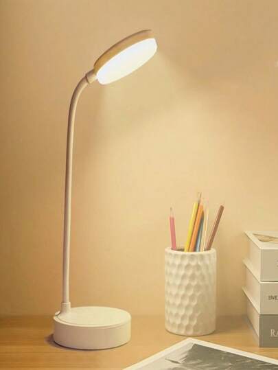 مصباح مكتب قابل للتعديل ثلاثي الألوان قطعة واحدة ، مصباح طاولة بطاقة USB ، إضاءة ليلية محمولة للدراسة والقراءة والنوم والمدرسة الداخلية