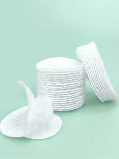 SHEIN 100 قطعة/عبوة لبطانات المكياج الناعمة المسماكة المستديرة، ثلاث طبقات، لطيفة على البشرة، لا تترك وبر، مناسبة لإزالة المكياج من الوجه والعين ولطلاء الأظافر، للسفر والاستخدام اليومي، رائعة كهدية (تعبئة عشوائية) تنظيف الوجه، فرشاة الوجه، حقيبة،...