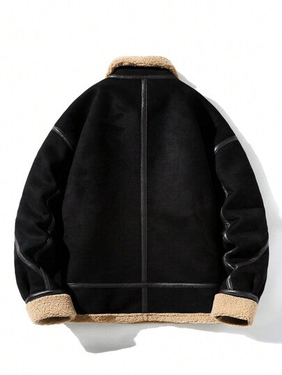 معطف سميك مبطن دافئ مفضف كاجوال للرجال