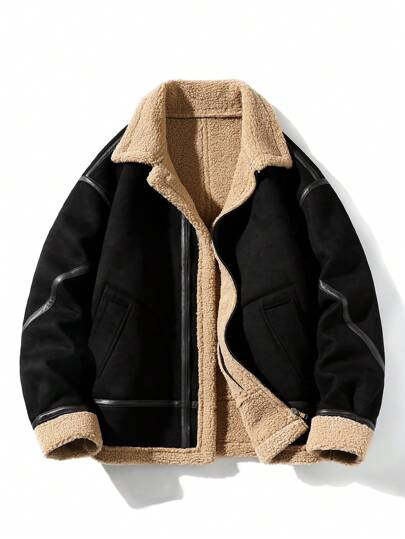 معطف سميك مبطن دافئ مفضف كاجوال للرجال