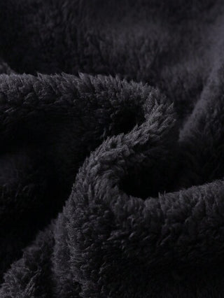 جاكيت ذات قلنسوة مبطنة أساسية سوداء للمراهقين كاجوال