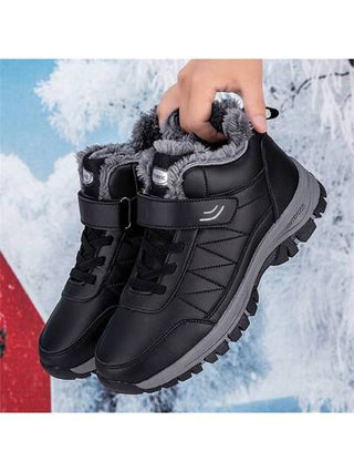 بوت ثلج شتوية جديدة للرجال ذات كعب سميك فوق عالي، خفيفة الوزن للغاية ودافئة، صناعة من البولي يوريثان ومقاس كبير (39-48 أوروبي)، بوت هايكنج خارجية مريحة كاجوال، بوت تجول دافئة، مقاومة للانزلاق وقوية، بالألوان الأسود والرمادي
