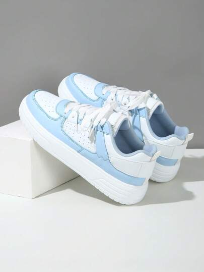 أحذية رياضية كاجوال بلون أحادي أنيقة