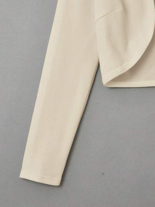 EZwear معطف كاجوال أنيق أحادي اللون بأكمام طويلة ، توب بوليرو