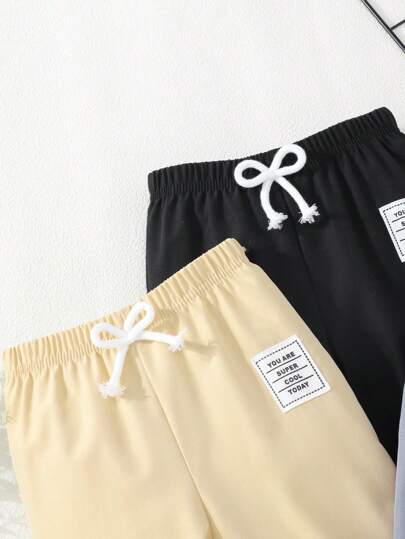 بنطلون كاجوال متعدد الألوان 3 قطع لأولاد الأطفال، بخصر مطاطي بنطلونات رياضية، طارد للبعوض، للربيع والصيف والخريف والشتاء