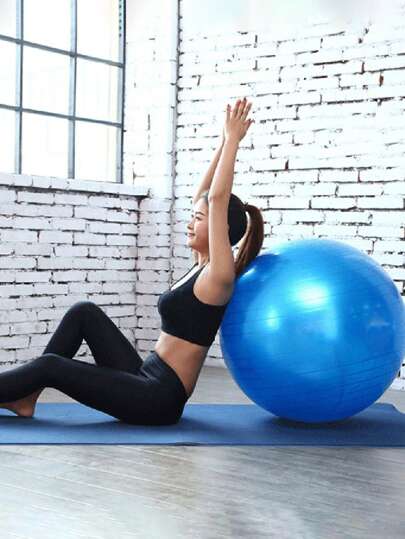 1 وحدة كرة يوجا سميكة عالية الجودة - لتدريب التوازن واللياقة البدنية للاستخدام المنزلي والجيم - قابلة للنفخ، من مادة البي في سي، متينة ومقاومة للانفجار للحركات وتمارين المرونة